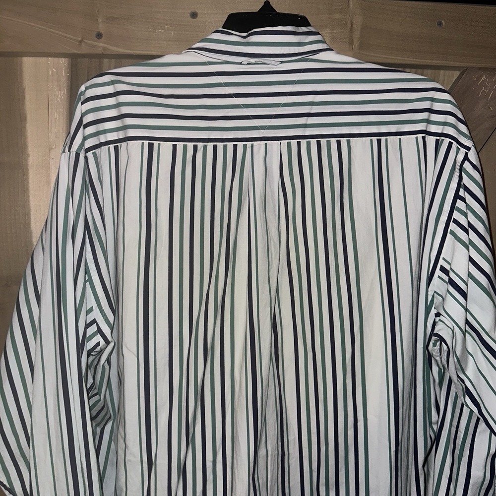 Vintage 1990s Tommy Hilfiger Embroidered Crest StripeButton-Up Shirt Men's Large - Picture 10 of 11